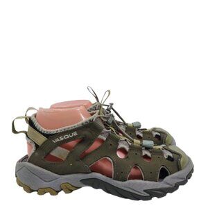 Vasque Women's Green Slip On Leather Water Summer Hiking Shoes Size 9M